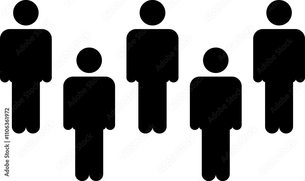 People group icon set team worker user. Employee people group icon team staff. User profile symbol. Group of people or group of users. Persons symbol.