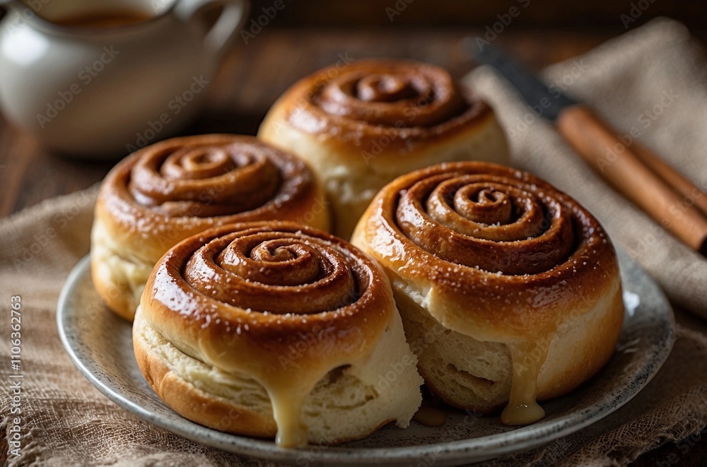 cinnamon rolls on a plate cinnamon rolls on a plate
