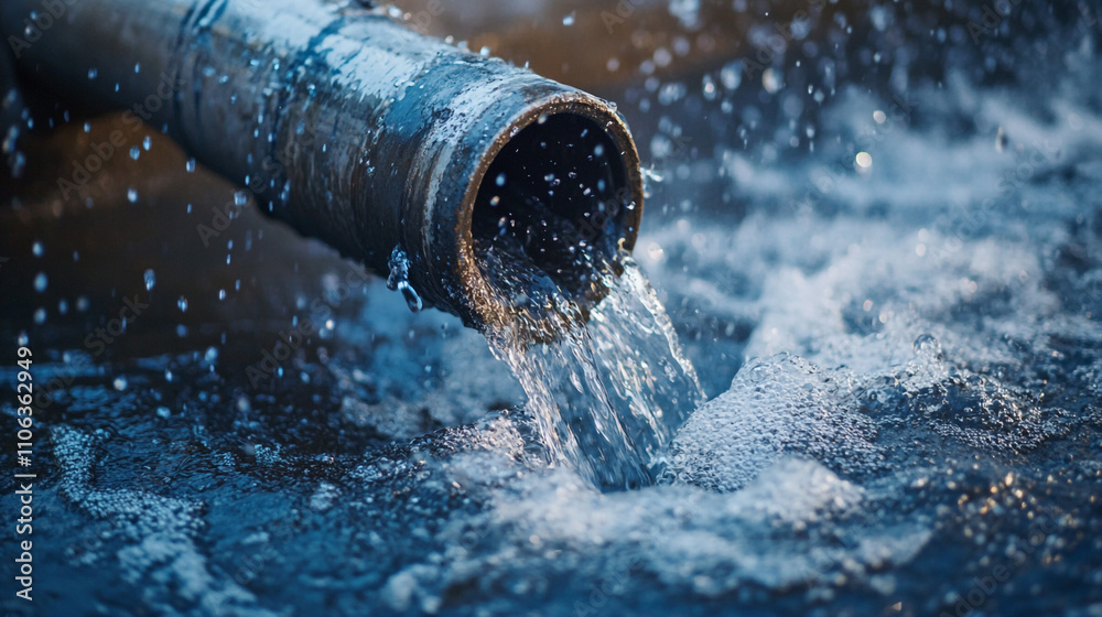 Water Flowing from Pipe Clean Aqua Liquid Nature Water Flowing from Pipe Clean Aqua Liquid Nature
