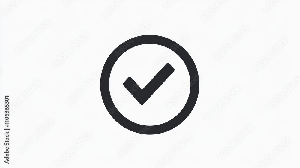 A checkmark icon in a sleek circular design on a white background A checkmark icon in a sleek circular design on a white background