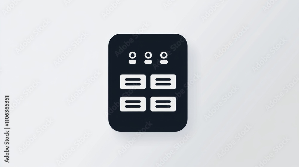 A minimalist calculator icon on a white background A minimalist calculator icon on a white background