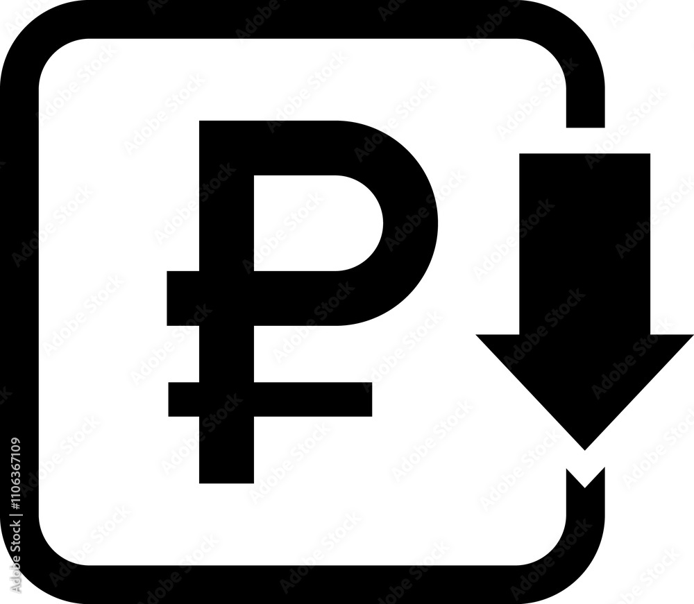 Obraz premium Currency Exchange. Currency exchange rate icon. Stock market. Cost reduction. Cost increase icon. Price reduced, discount icon. Financial or business sign