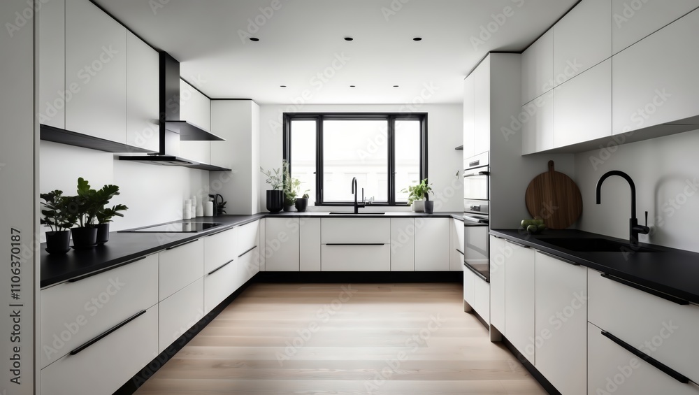 Modern kitchen interior.
