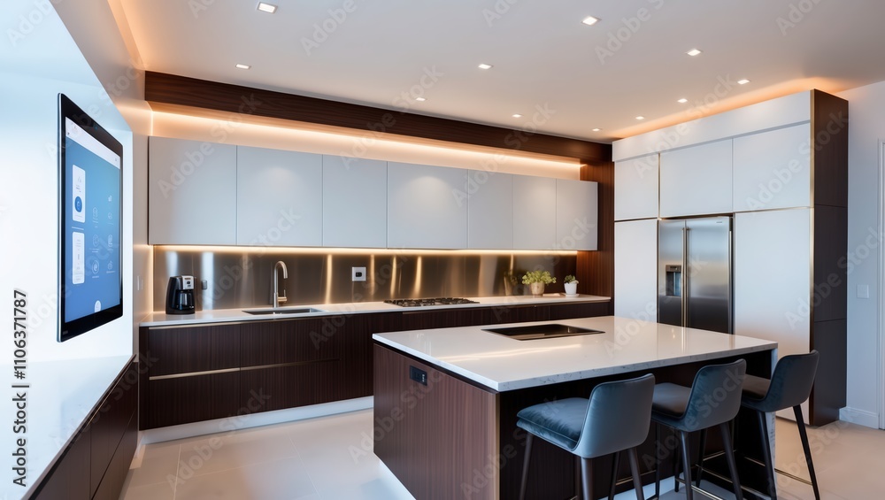 Modern kitchen interior. Modern kitchen interior.