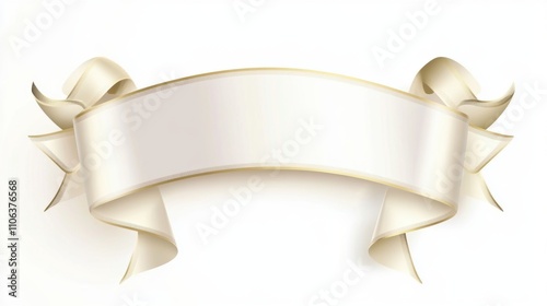Blank ribbon template vector illustration