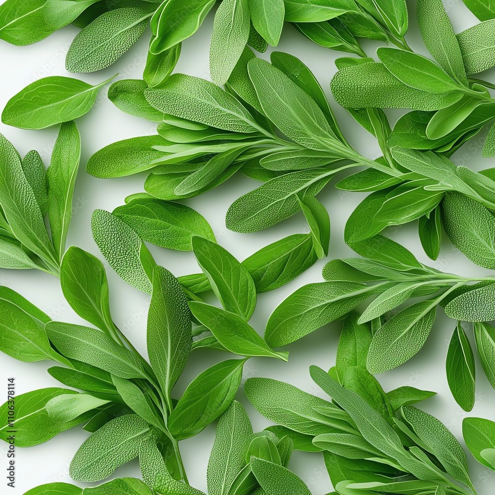 Obraz premium A vibrant arrangement of fresh green leaves, showcasing their rich texture and natural beauty. Ideal for designs related to nature, health, and wellness.