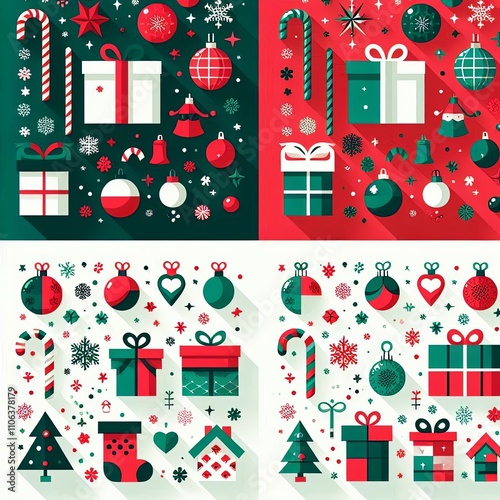 Festive Christmas Design of Wrapping Paper
