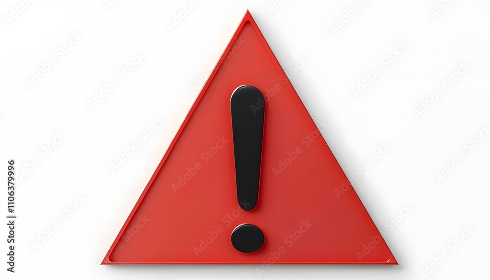 Red Triangle Warning Sign with Exclamation Mark Red Triangle Warning Sign with Exclamation Mark