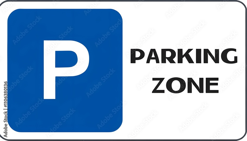 Parking Zone Sign (Square, Blue with White “P”) Parking Zone Sign (Square, Blue with White “P”)
