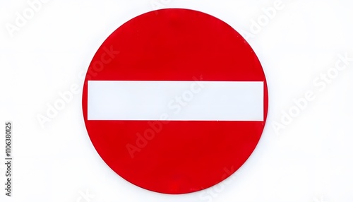 No Parking Sign (Red Circle with White Horizontal Bar)