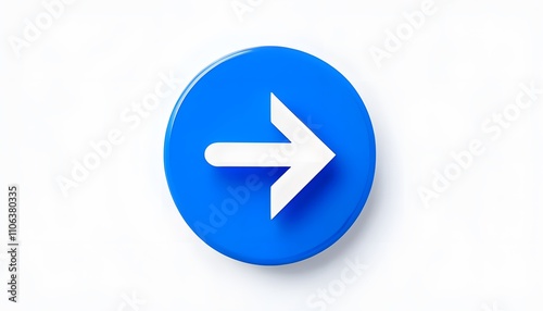 Free Download Blue Circle with White Left Arrow Traffic Sign
 - GFXLoad