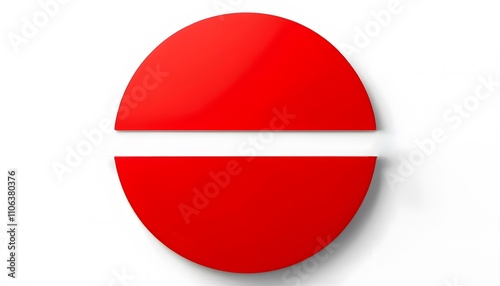 Free Download Red Circle No Entry Sign with White Horizontal Bar on White Background - GFXLoad