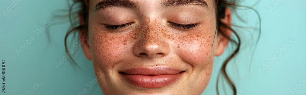 close-up portrait of a woman with a subtle, relaxed smile, indicating contentment and peace close-up portrait of a woman with a subtle, relaxed smile, indicating contentment and peace