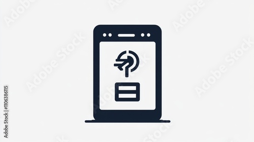 A smartphone icon with a lightning bolt on the screen on a white background