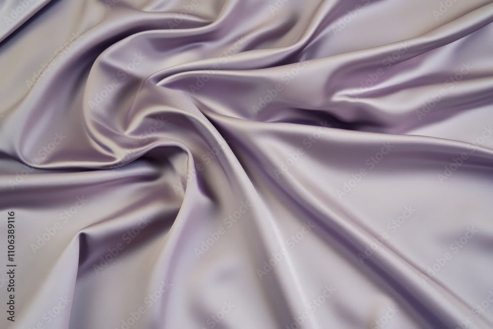 Fototapeta premium Smooth satin fabric texture, soft lavender tones with subtle folds and a gentle sheen, elegant and tactile
