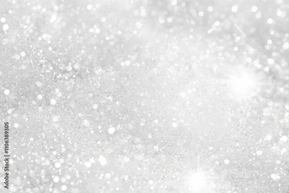 Obraz premium Fine glittering snow texture, bright white particles sparkling under sunlight, clean and detailed