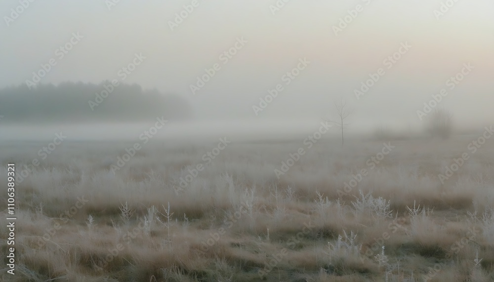 Serene Morning Mist in the Countryside Serene Morning Mist in the Countryside