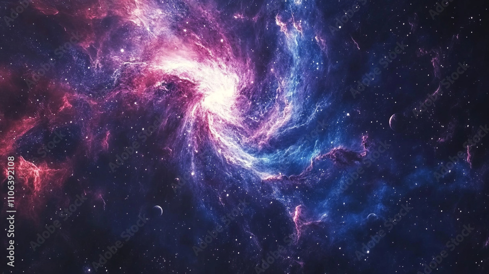 Fototapeta premium Luminous Galaxy, Cinematic Cosmic, Space