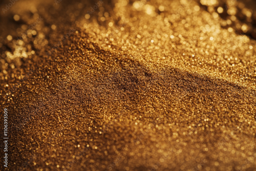 Fine golden sand texture, detailed grains with soft light reflections, warm and inviting Fine golden sand texture, detailed grains with soft light reflections, warm and inviting