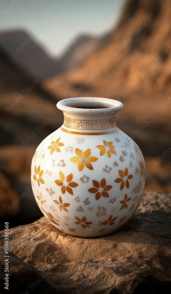 Sunlight softly shines through behind an ancient Roman jar on a stone wall, highlighting its rich textures and colors in a tranquil setting. Sunlight softly shines through behind an ancient Roman jar on a stone wall, highlighting its rich textures and colors in a tranquil setting.
