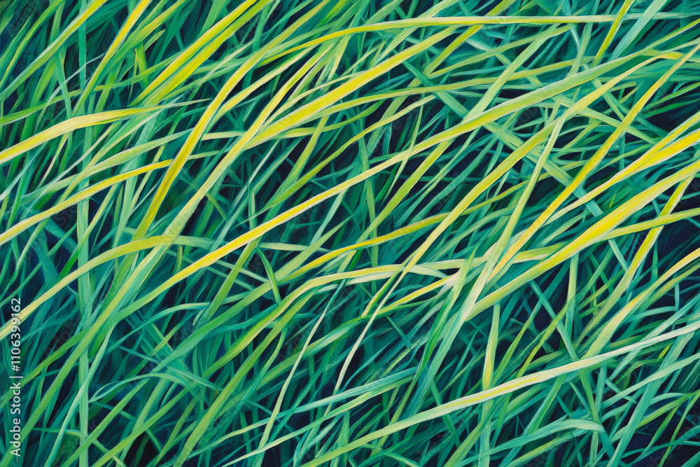 Textured sunlit grass close-up, vibrant green blades with fine details, dynamic and organic Textured sunlit grass close-up, vibrant green blades with fine details, dynamic and organic