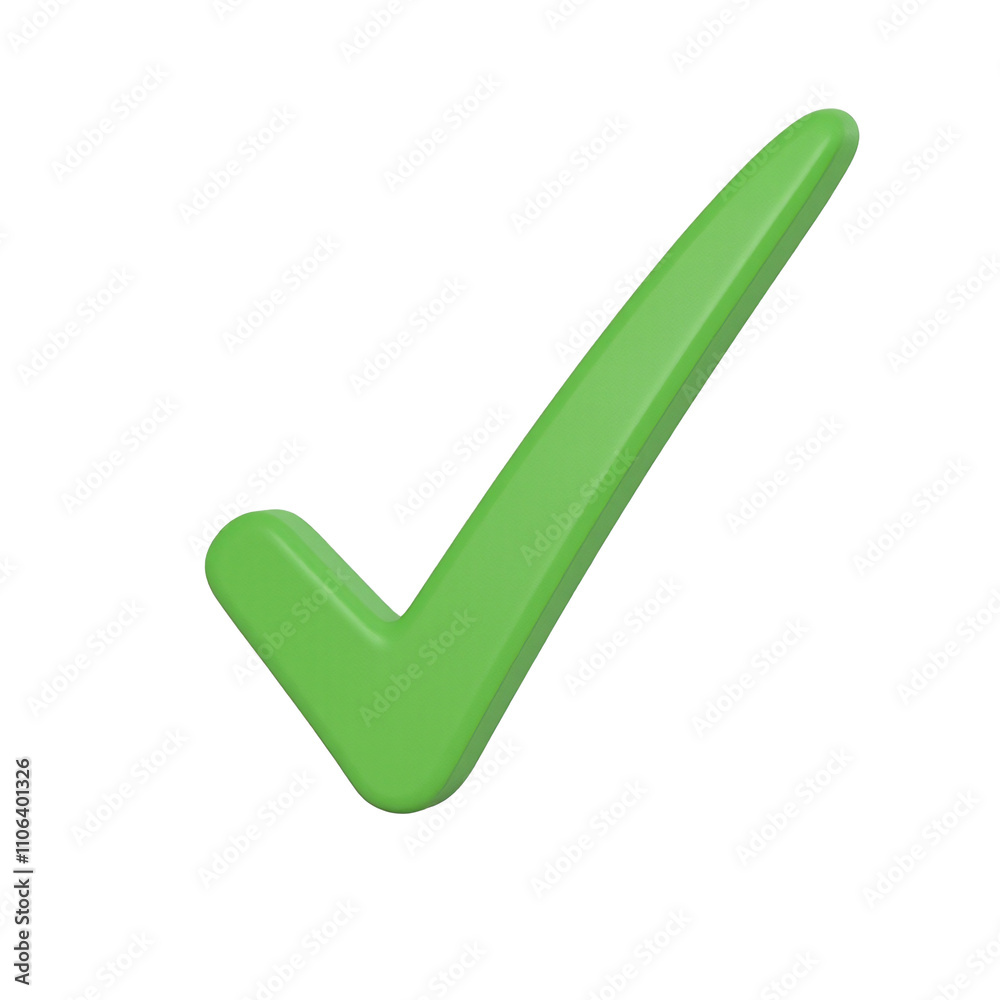 Crisp green checkmark with sleek design Crisp green checkmark with sleek design