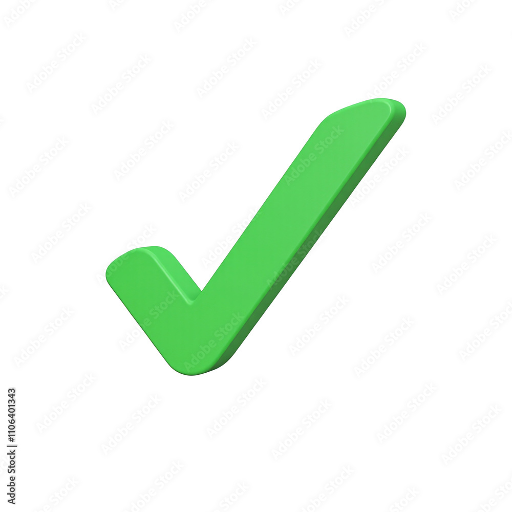 Crisp green checkmark with sleek design Crisp green checkmark with sleek design