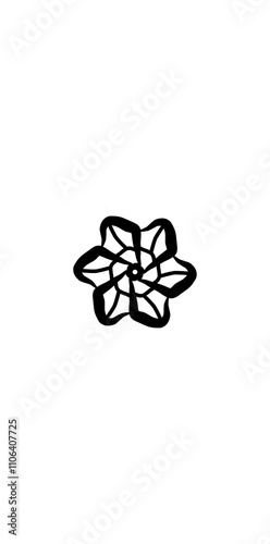 black and white flower