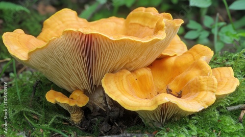 Closeup of Vibrant Yellow Chanterelles