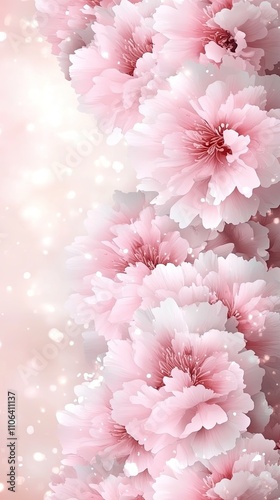 Delicate watercolor depiction of two peonies, showcasing soft pink and white hues against an ethereal, blurred background