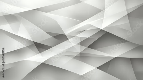 Abstract gray and white layered design with smooth curves and gradients.