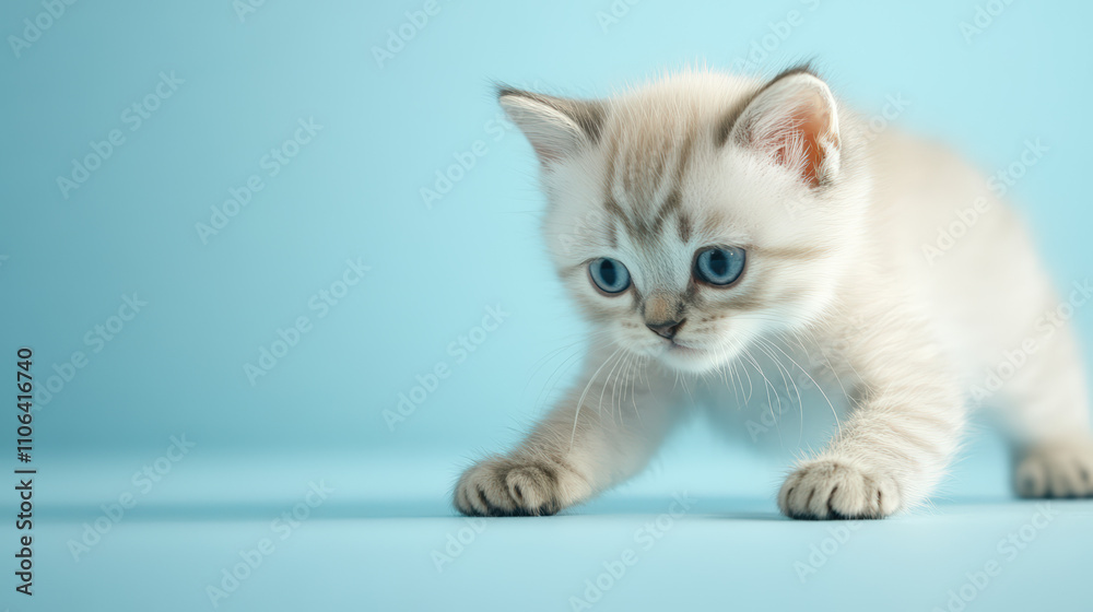 cat on a white background