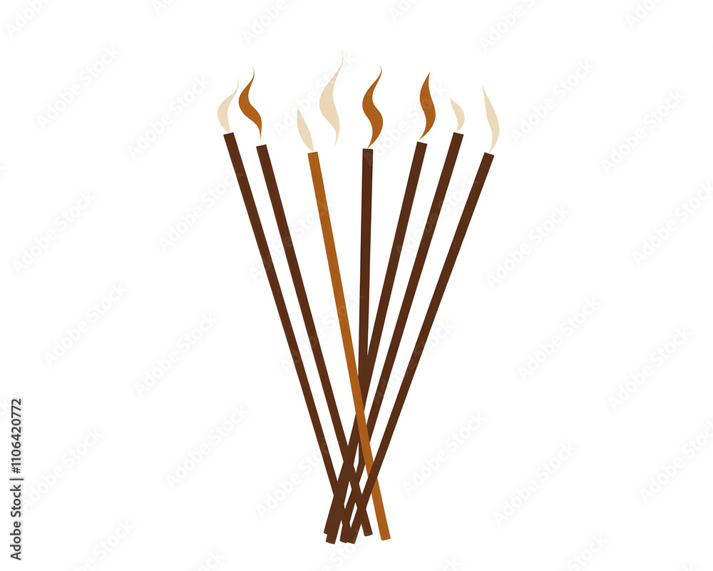 A collection of artistic craft sticks arranged with varied heights, featuring unique flame-like tips, set against a clean white background. A collection of artistic craft sticks arranged with varied heights, featuring unique flame-like tips, set against a clean white background.
