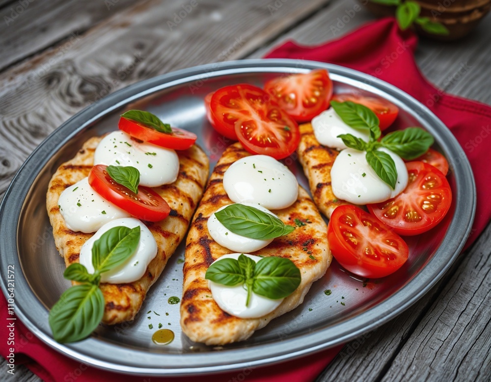 Grilled Chicken Caprese Platter Grilled Chicken Caprese Platter