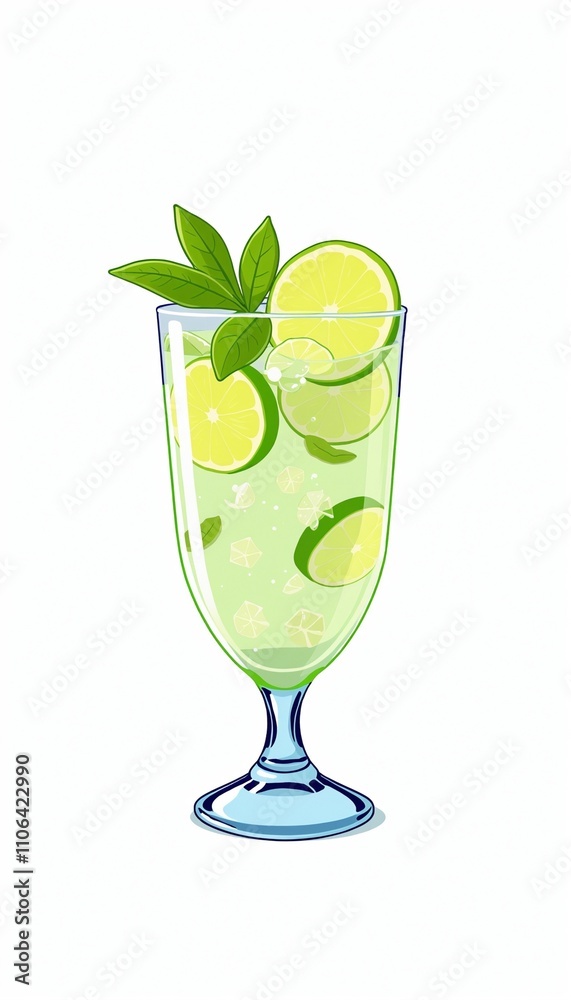cartoonish glass mug filled with Gimlet cartoonish glass mug filled with Gimlet