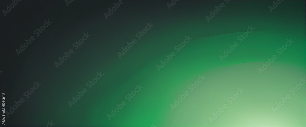 Obraz premium Elegant Green Gradient with Glowing Texture and Abstract Grainy Effects for Banner Design