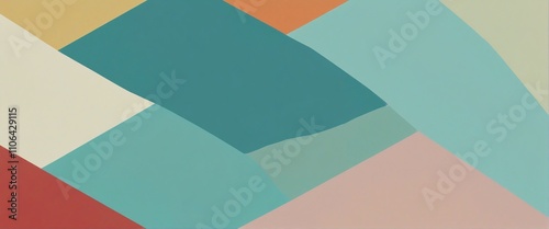 Soft Pastel Geometric Patterns with Grainy Texture for Modern Design