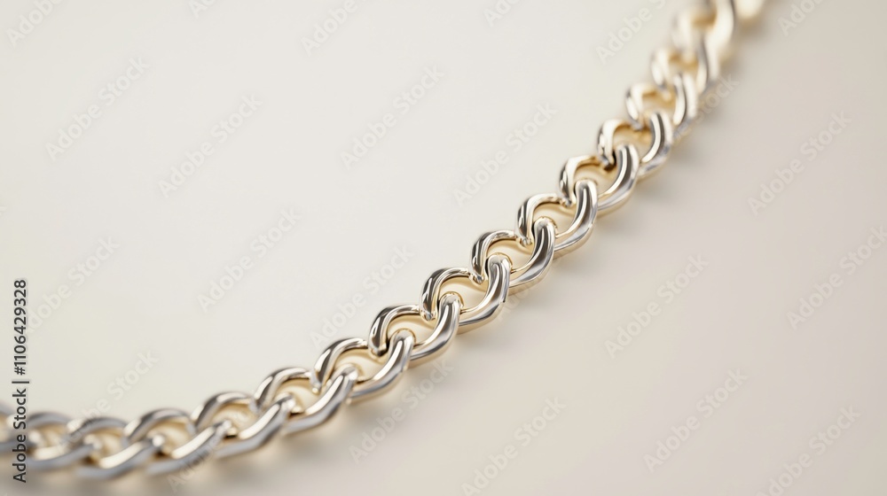 Elegant Chain with Intricate Links in Silver and Gold Hues, Displayed on a Soft Gradient Background, Ideal for Luxury Branding and Graphic Design Projects Elegant Chain with Intricate Links in Silver and Gold Hues, Displayed on a Soft Gradient Background, Ideal for Luxury Branding and Graphic Design Projects