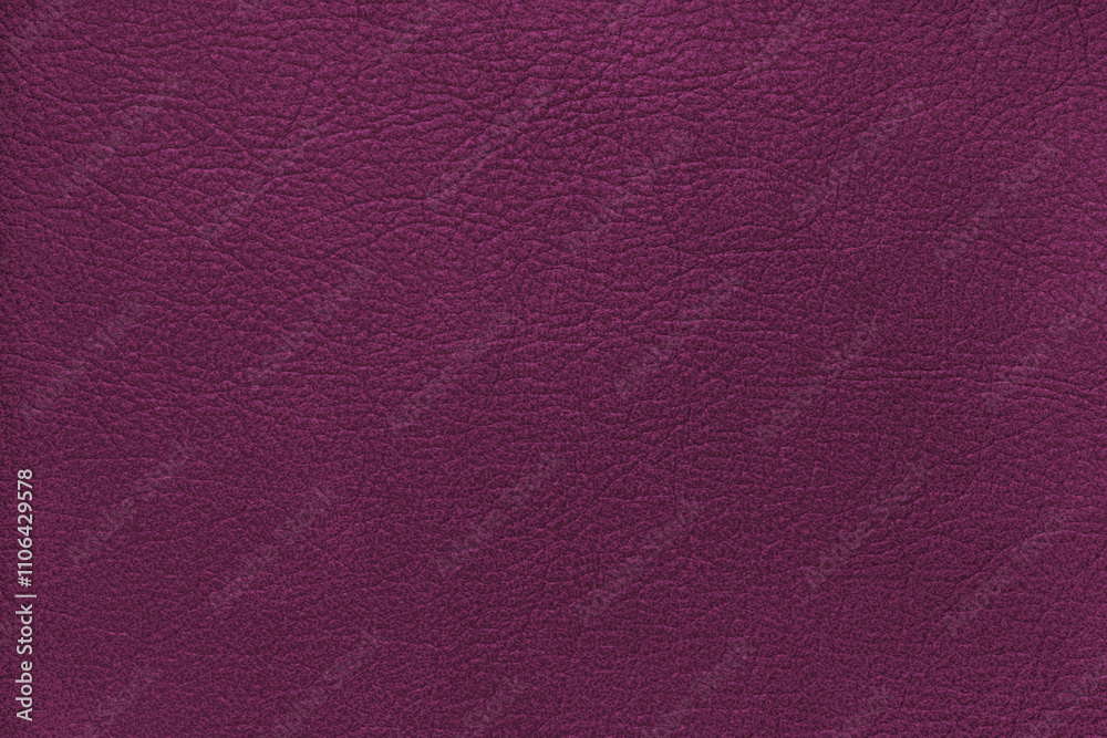 Fototapeta premium Natural, genuine solid pink leather texture close up, macro. Structure of matte leatherette, artifical skin surface with embossing pattern. Background, wallpaper, backdrop