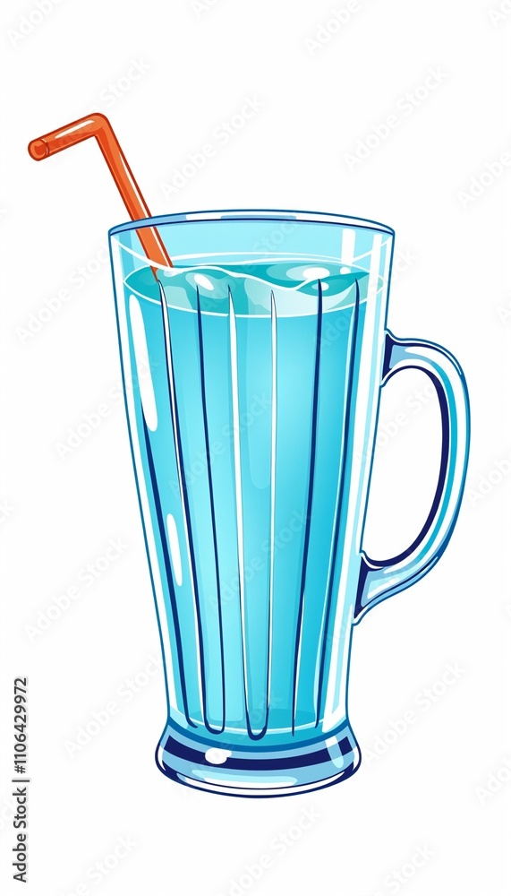 cartoonish glass mug filled with Swimming Pool