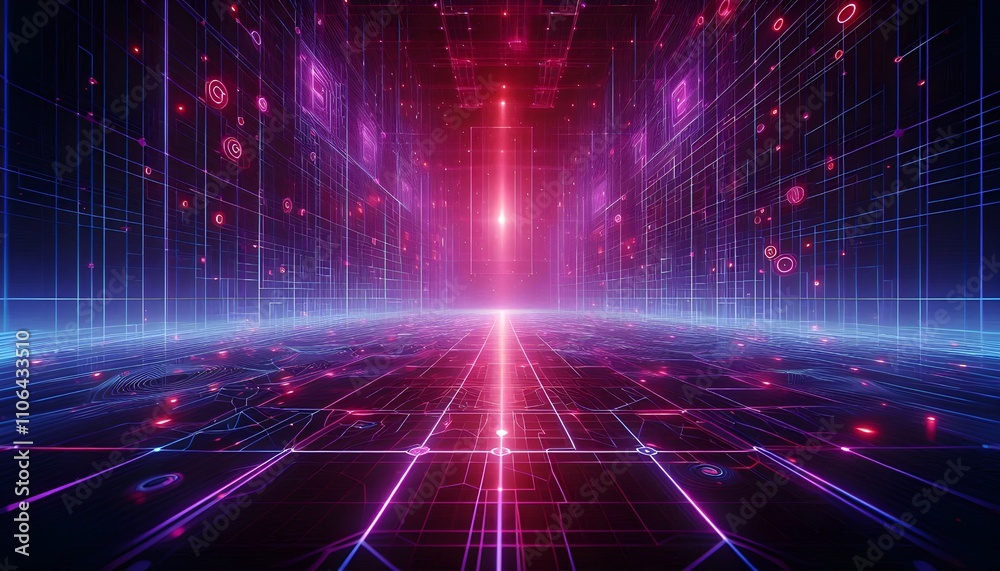 Futuristic Digital Tunnel Perspective
Futuristic Digital Tunnel Perspective
