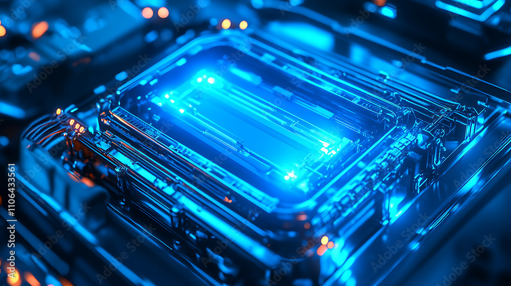 An electric car lithium battery pack is illustrated with power connections, showcasing the core of modern automotive technology in a vibrant blue tone An electric car lithium battery pack is illustrated with power connections, showcasing the core of modern automotive technology in a vibrant blue tone