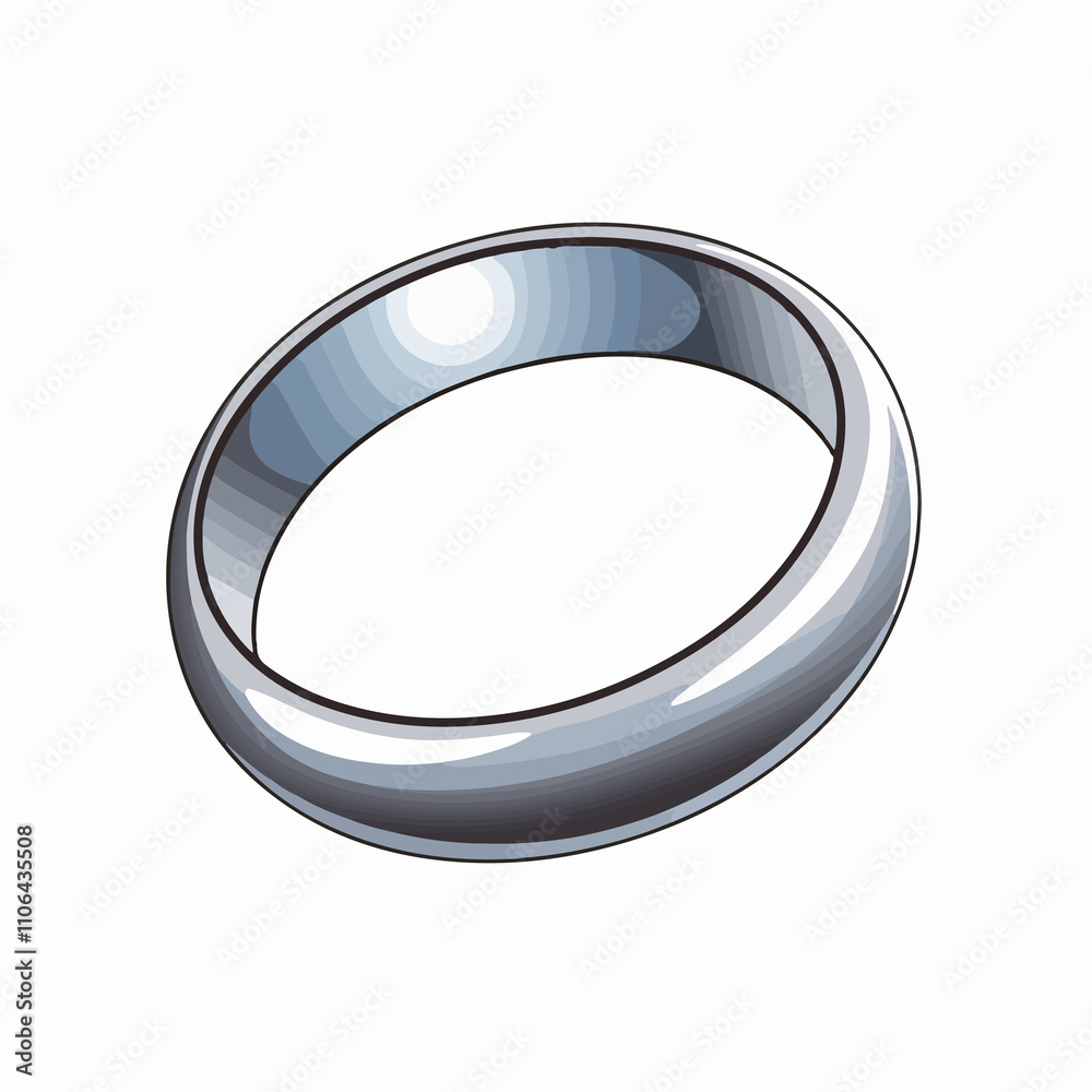 Ring Line Vector Illustration - Cartoon Vector Illustration Ring Line Vector Illustration - Cartoon Vector Illustration