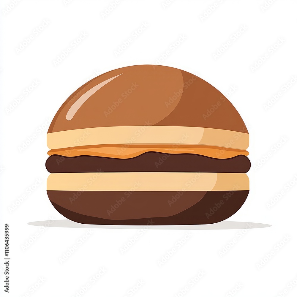 A Delicious and Simple Burger Illustration A Delicious and Simple Burger Illustration