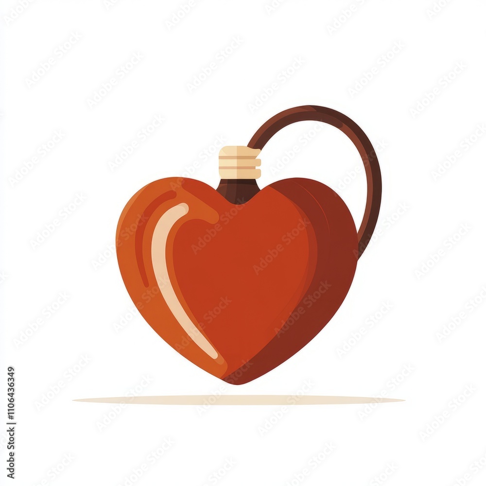 Fototapeta premium Heart-Shaped Bottle: A Romantic Gift
