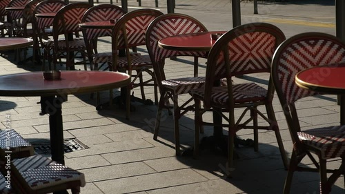 Typical outdoor cafe in Paris