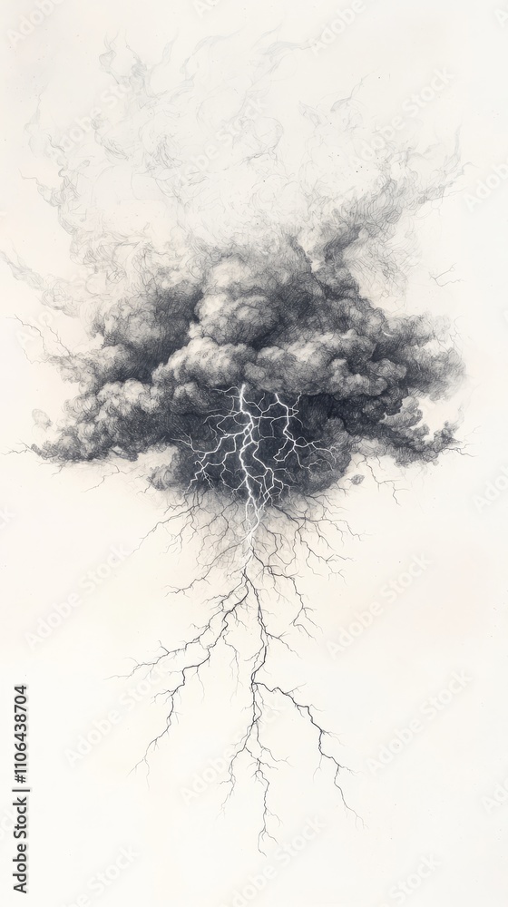 Sovereignty Tempest - Detailed Pencil Sketch of Powerful Storm Symbolizing Authority on Aged Paper | Black and White Artwork Sovereignty Tempest - Detailed Pencil Sketch of Powerful Storm Symbolizing Authority on Aged Paper | Black and White Artwork