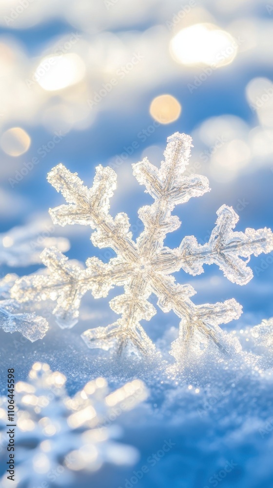 Delicate Bokeh of Winter Snowflakes Dancing on a Pastel Canvas Delicate Bokeh of Winter Snowflakes Dancing on a Pastel Canvas