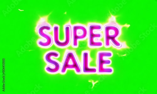 Neon Super Sale Text Effect  