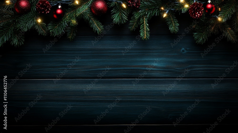 Twinkling Christmas lights adorn a lush pine tree branch, illuminating the darkness with a warm, festive glow, evoking holiday cheer and wonder. Twinkling Christmas lights adorn a lush pine tree branch, illuminating the darkness with a warm, festive glow, evoking holiday cheer and wonder.